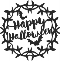 Happy halloween - DXF SVG CDR Cut File, ready to cut for laser Router plasma